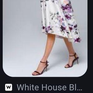 White House Black Market Poppy High-Low midi skirt